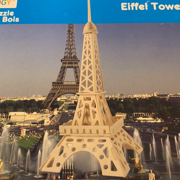 Creatology Wooden 3D Puzzle 2, Eiffel Tower & Skeleton - Picture 3 of 6